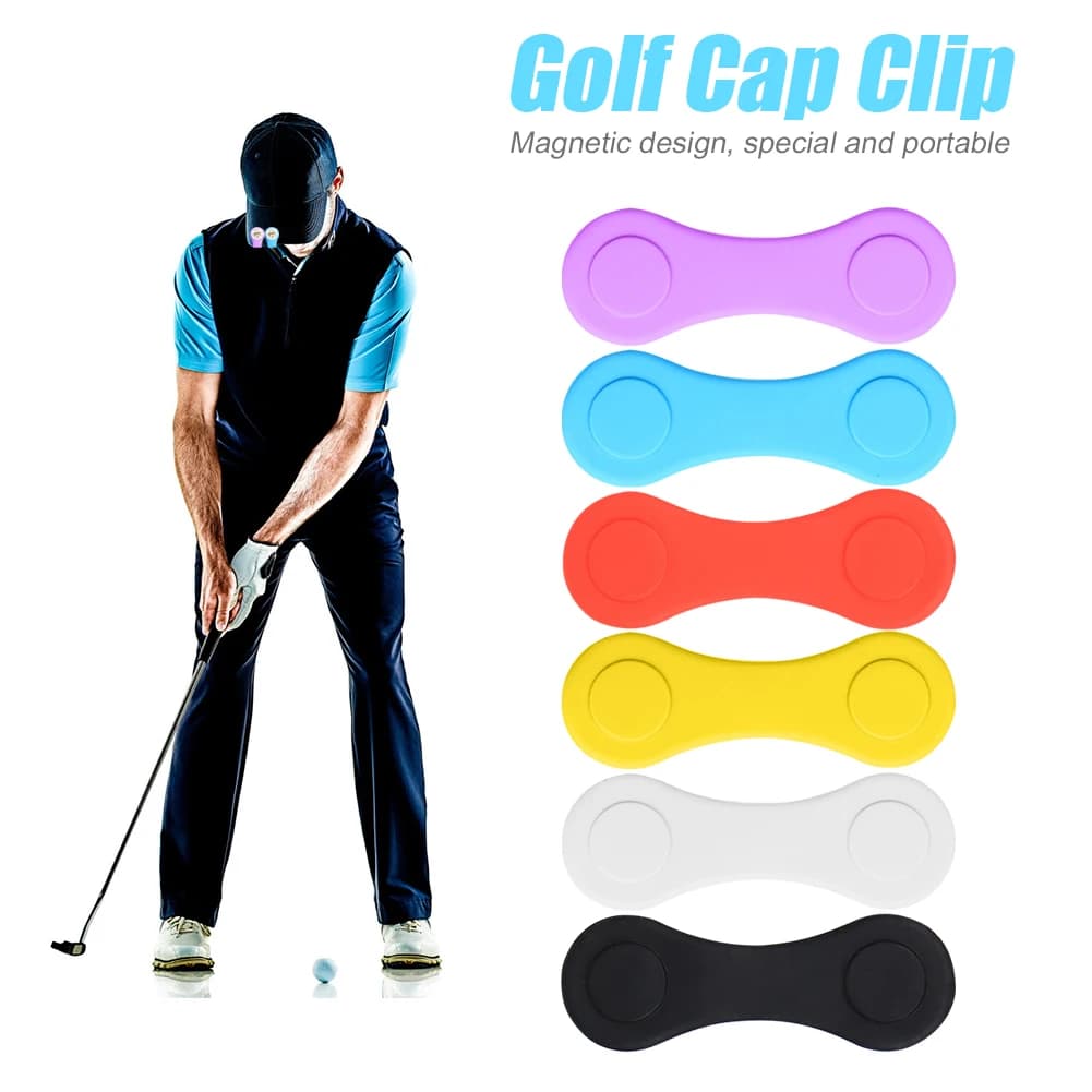 Clip Calibratore di Posizione per Palline da Golf in Silicone, Clip Magnetica Forte per Cappellini da Golf, Marcatore Professionale Pieghevole, Accessori Utili per Golf