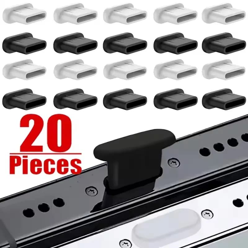 Type-C Silicone Dustguards, USB Charging Door Protection, Type C Dust Cover for Samsung Xiaomi Huawei