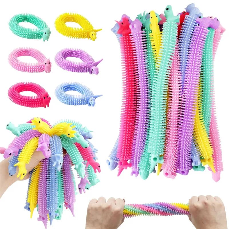 Giocattolo sensoriale con corde elastiche Fidget Noodles ADHD Autismo Ansia e sollievo dallo stress Bomboniere per bambini Compleanno Novità regalo