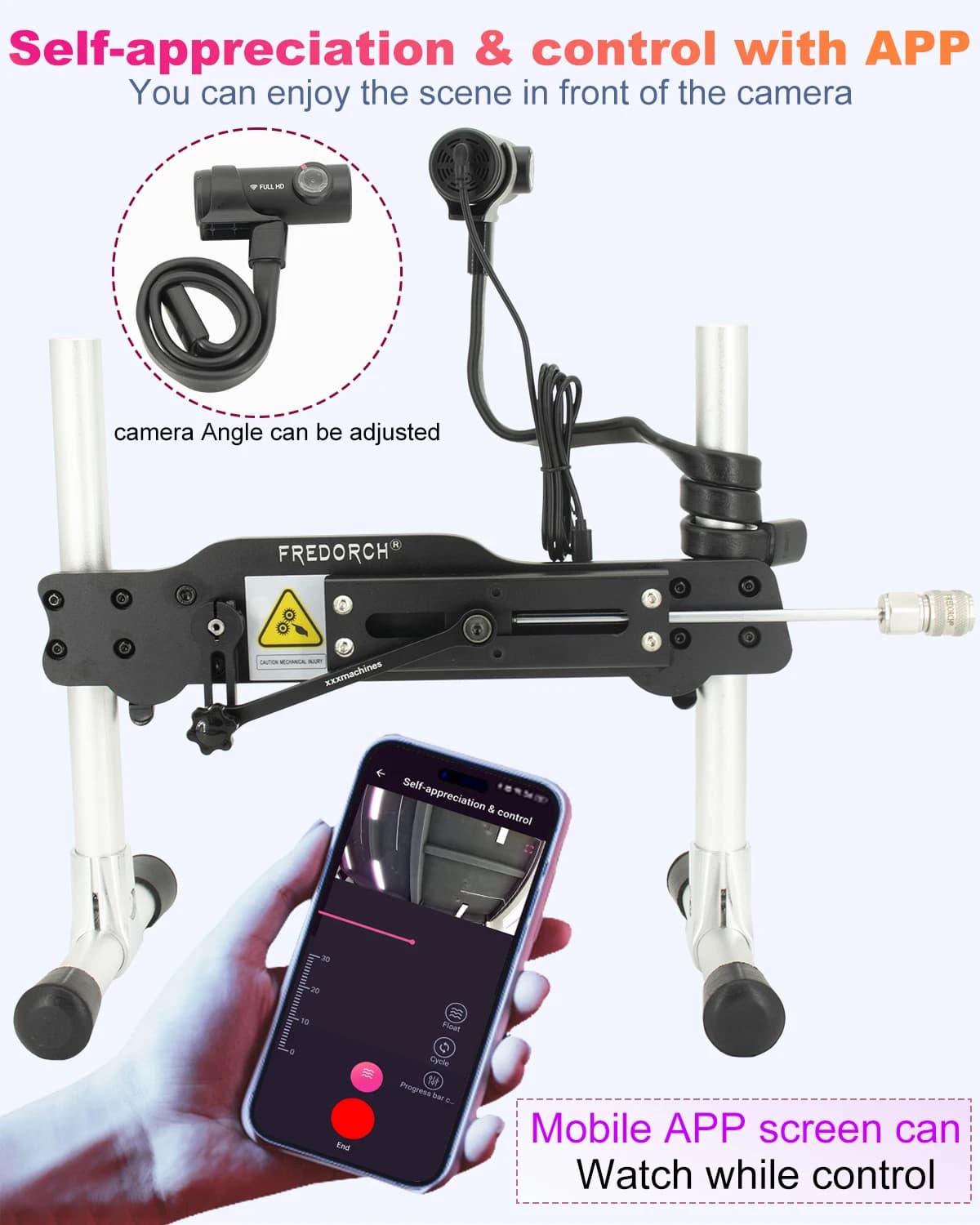2025 Recreational linear actuator motor do-da-te Adjustable stroke 3-9 cm with remote control or APP or APP camera sex machi