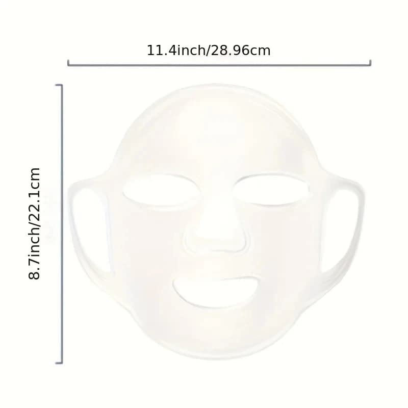 1 pezzo di maschera in silicone riutilizzabile, può essere utilizzato con maschere idratanti per mantenere l'elevata elasticità della pelle del viso, disponibile in più colori