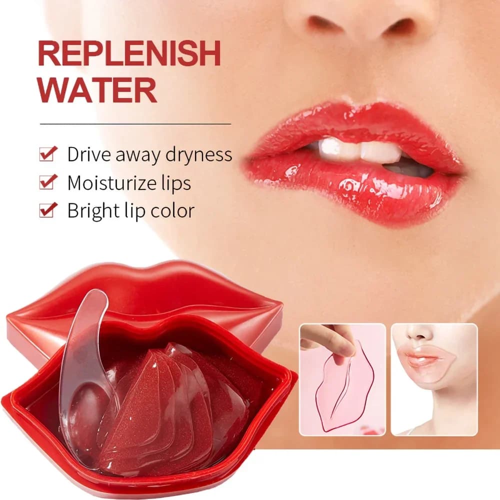 Maschera Labbra Idratante alla Vitamina C, Riduce le Rughe Labiali, Ripara la Pelle, Patch per Labbra, Maschere per la Cura del Viso, Rende le Labbra Sexy