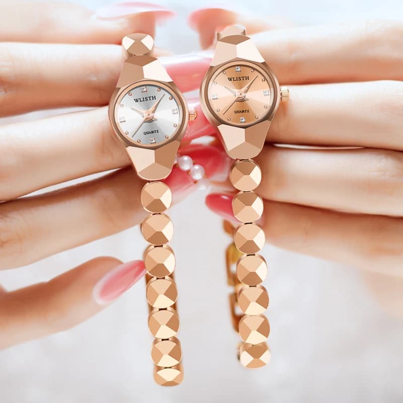 WLISTH Fashionable Women's Watch with Quartz Strap Vintage Luxury Brand Quartz Wrist Watch with Small dial for Women Waterproof Women's Watch
