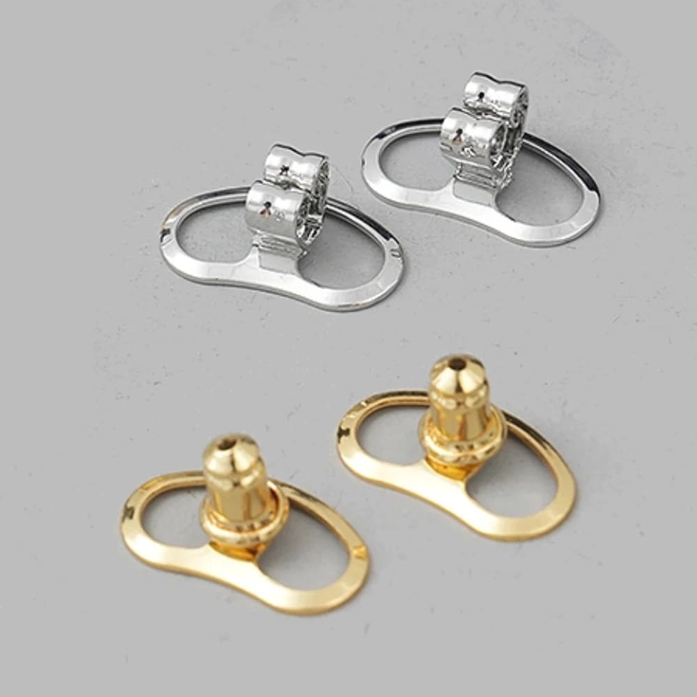 4 pezzi sollevatori per orecchini in metallo fermacorda per tappi per orecchini fai da te sostituzione gioielli che fanno forniture risultati accessori
