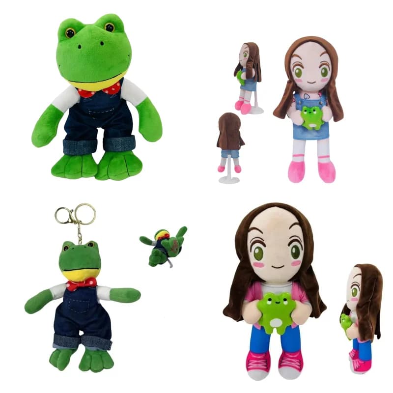 25 cm nuova espressione magica bambola di peluche ragazza cartone animato bambola di peluche morbida regalo rana a gamba lunga