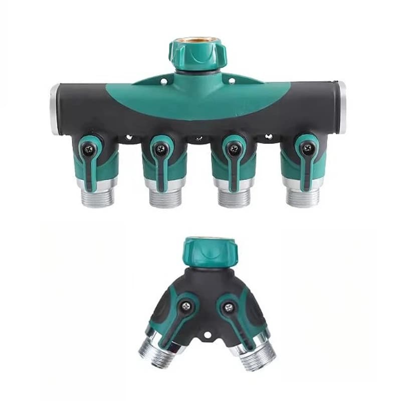 Sprinkler Heavy Duty Outdoor Faucet 2-4 Way Flexible Pipe Connector for Garden Pipe Splitter Ball Valve for Water Pipe