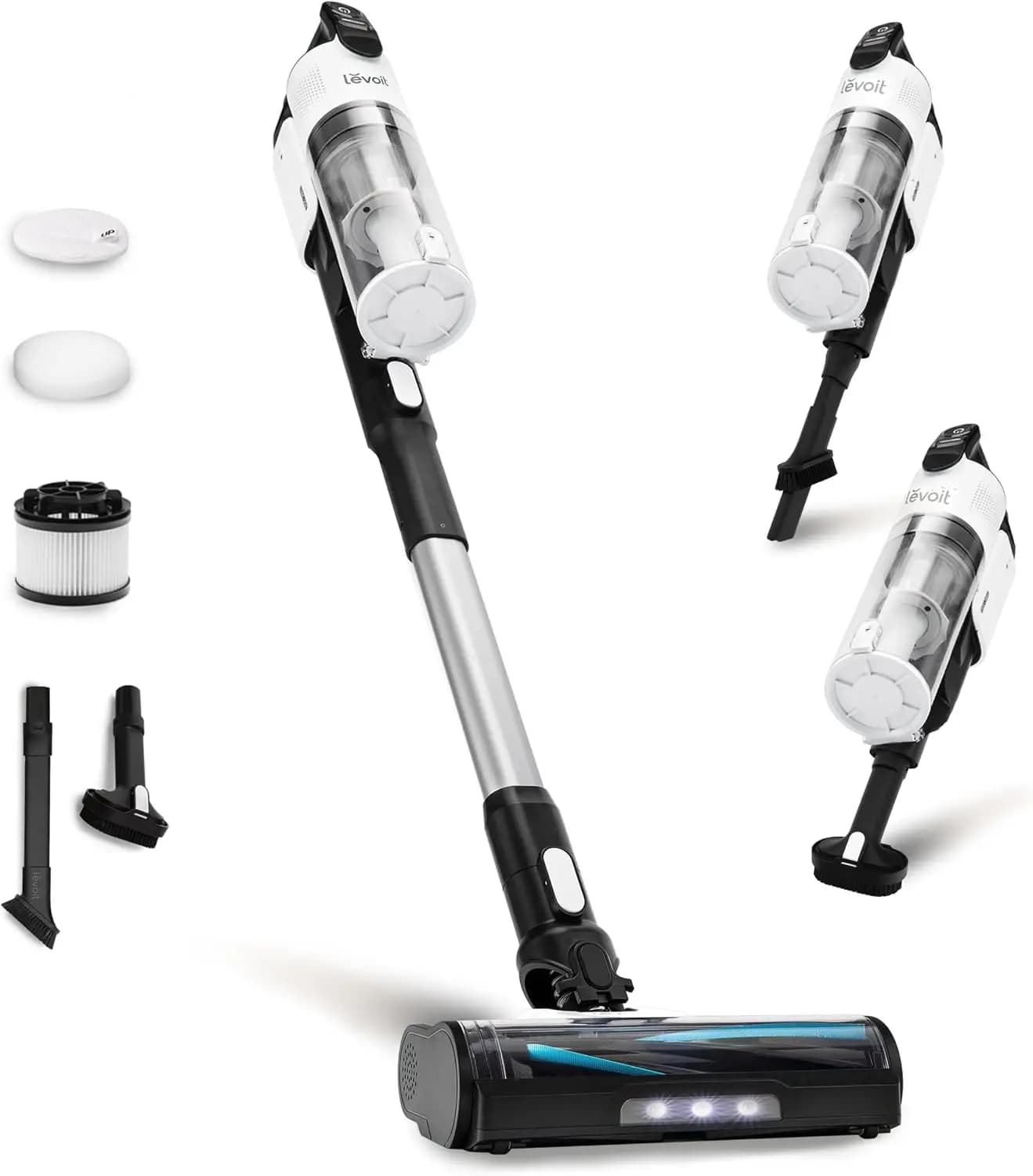 Cordless Vacuum Cleaner, Stick Vac with Tangle-Resistant Design, 50 Min Runtime, Powerful Suction, Lightweight, for Carpet & Hard Floor, Pet Hair