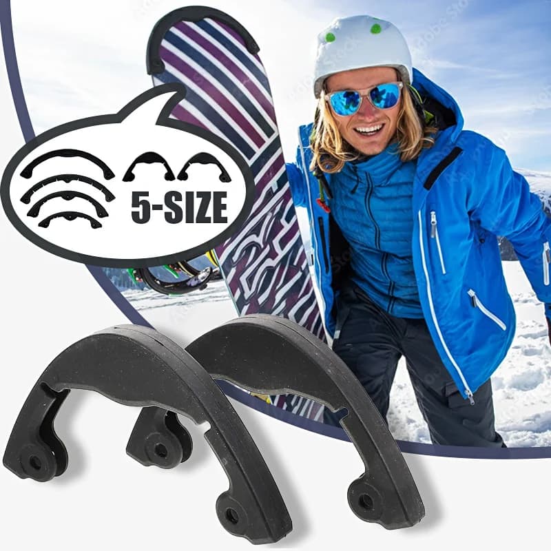 Sci Snowboard Punta del bordo Coda Paraurti Striscia flessibile Protezione per bordo in silicone Copertura protettiva Accessori universali per gli sport invernali