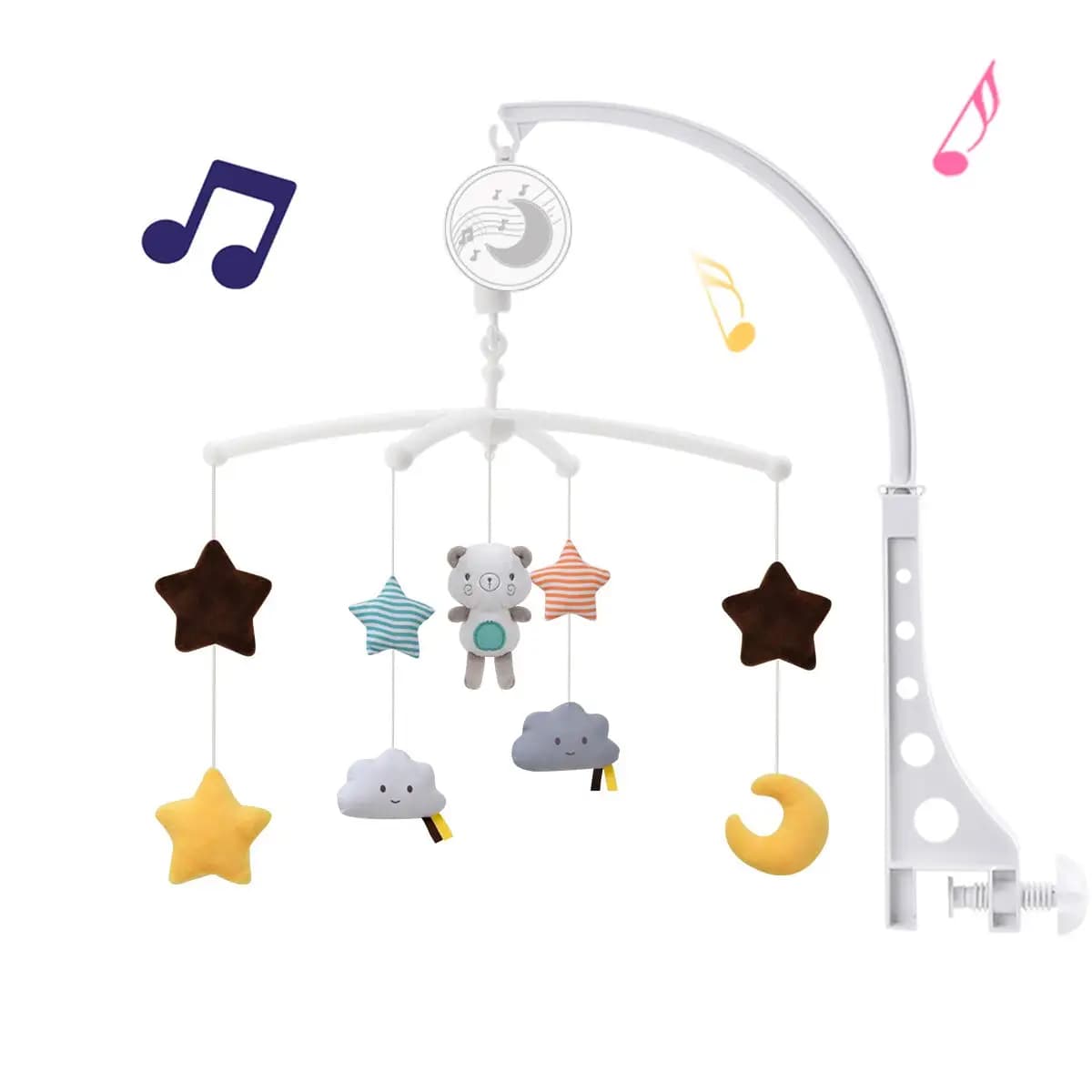 Cellulari per culla Sonagli Musica Giocattoli educativi Letto Campana Carosello per culle Giocattoli per neonati 0-12 mesi per regali per neonati