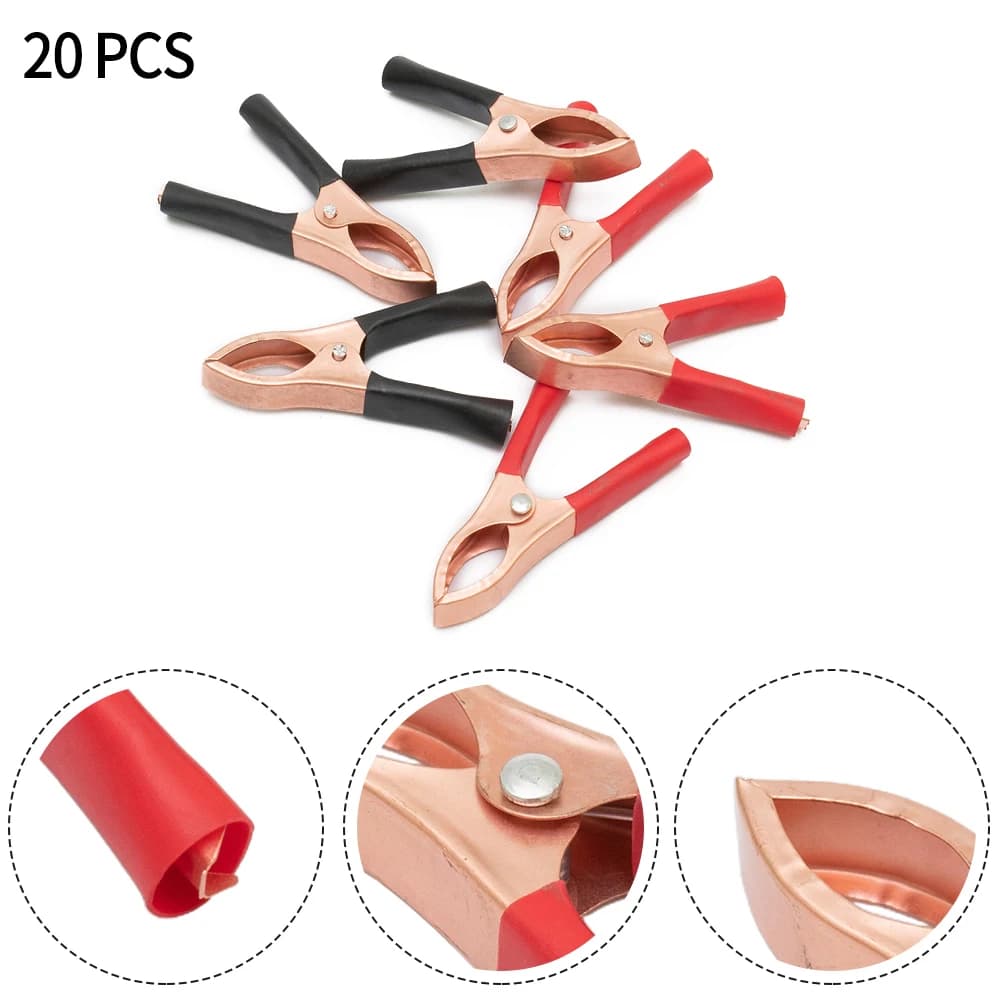 2/10/20pc 30A Clip a coccodrillo per auto 70mm Clip a coccodrillo Morsetti per batteria Clip in metallo per auto Barche Pannello solare Caricabatterie per auto