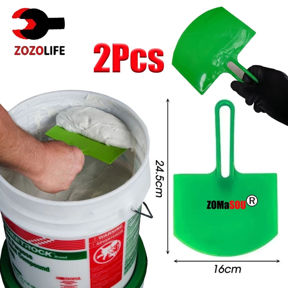 1/2 pcs Curvo Secchio Scoop Raschietto Spackle Paint Stucco Knife Cartongesso Finish Gesso Raschiare Decalcomanie Patch Construction Tools