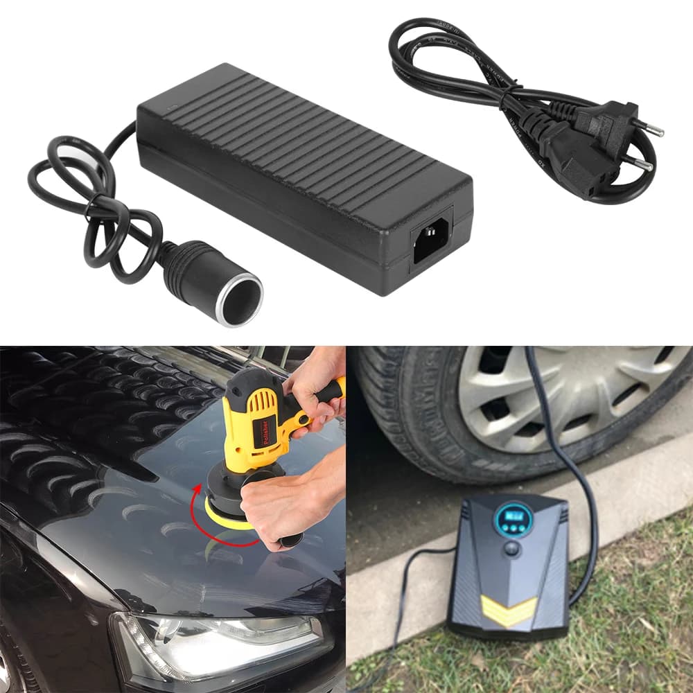 Fornitura accendisigari con spina EU US UK Convertitore accendisigari da 110 V/220 V a 12 V 15 A Adattatore di alimentazione AC/DC Converti
