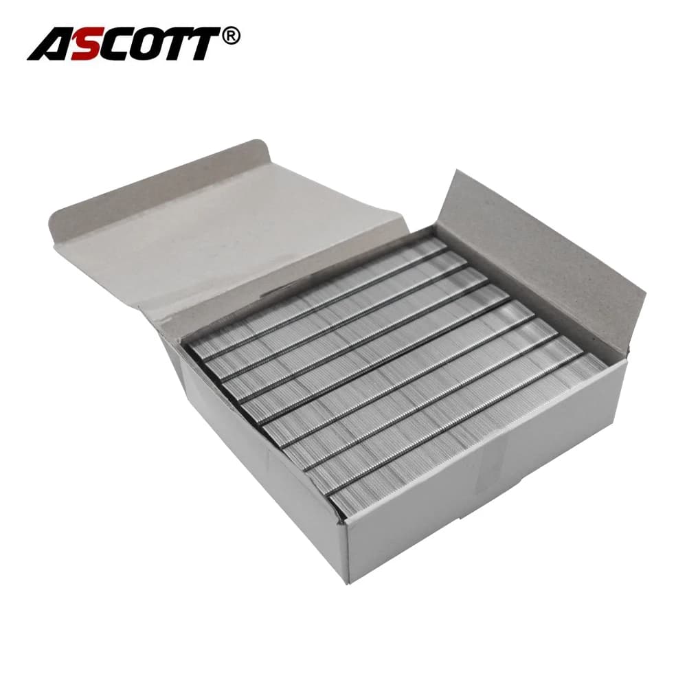 1000 pz Graffette 12.8mm Corona 10mm Lunghezza per Cucitrice Elettrica Pneumatica Manuale Pistola Graffetta Strumenti di Lavorazione Del Legno Accessori