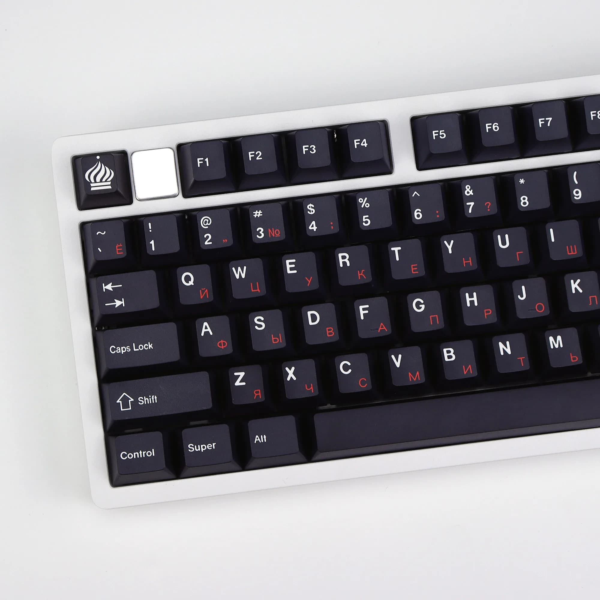 KBDiy GMK Red Cyrilic PBT Keycap Russian 140 tasti con sublimazione a colori, profilo Cherry, per tastiera meccanica Aula Gaming