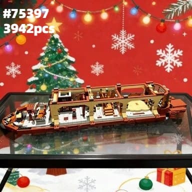 Set di Blocchi da Costruzione Yacht a Vela di Lusso 75397 Compatibili con Particelle Legoed, Adatti per Regali di Natale, 3942 Pezzi
