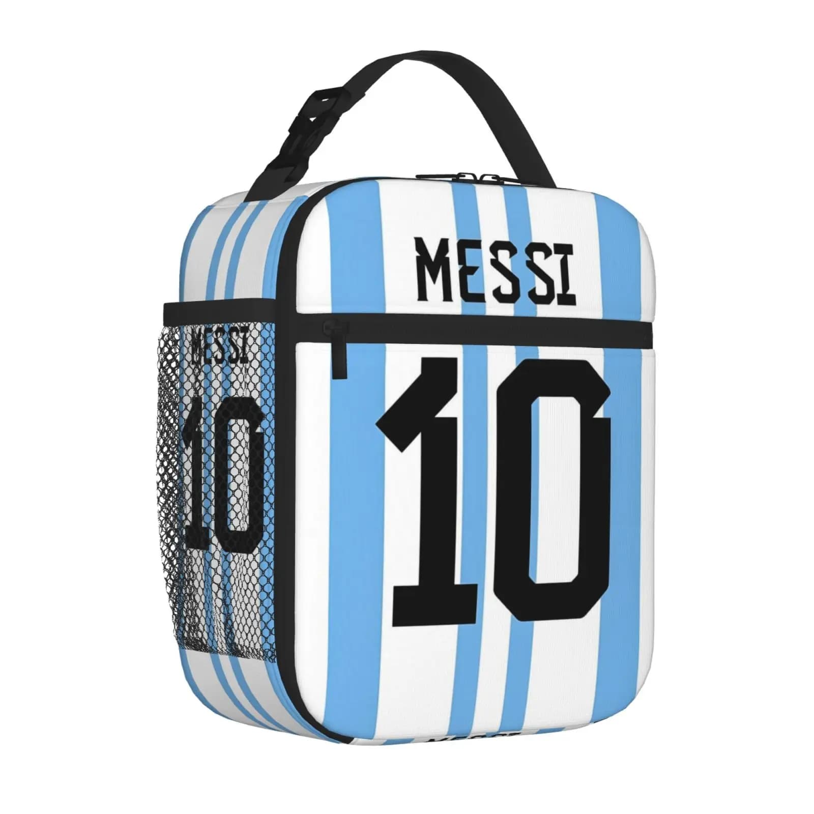 Borsa per il pranzo isolata personalizzata Messis 10 Football Soccer Merch per la scuola Scatole per alimenti Scatole per il pranzo termiche a tenuta stagna