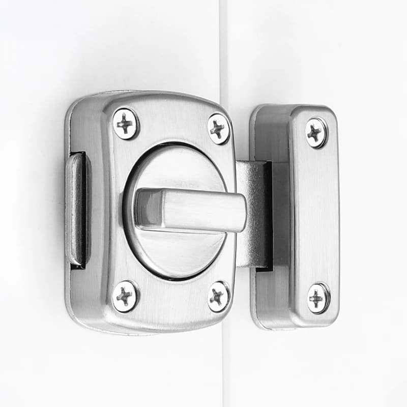 1pc di Sicurezza Domestica Fermo Ruota Bullone Fermo Cancello Chiusure Porta Diapositiva Serratura Torsione Rotante Barilotto Serratura Per Bagno WC Serratura della porta