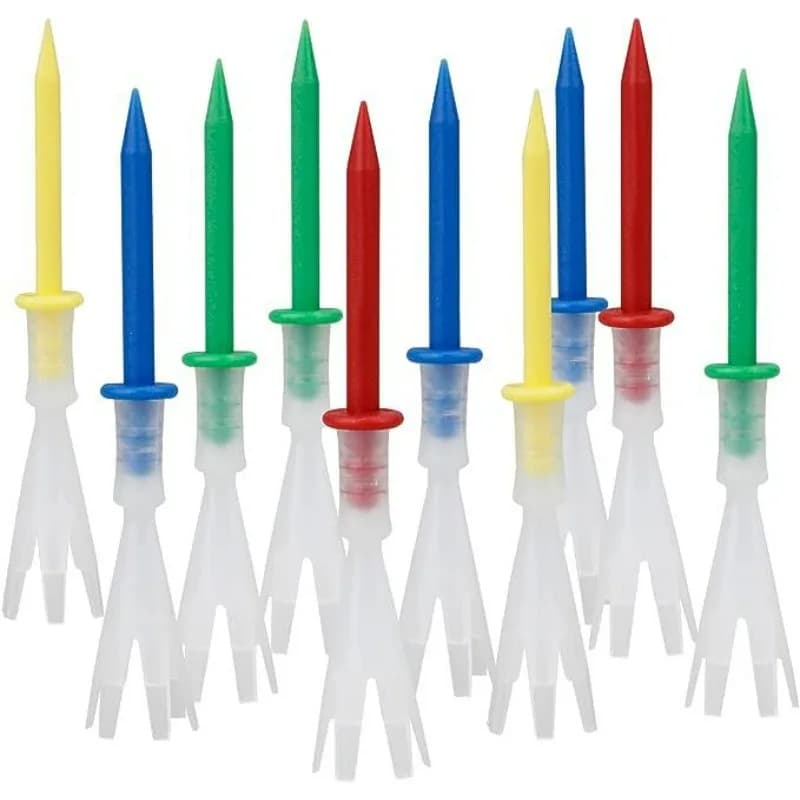 10 pezzi borchie da golf in plastica porta palline borchie a sei punte tee da golf accessori e forniture da golf marcatore per palline da golf accessori da golf