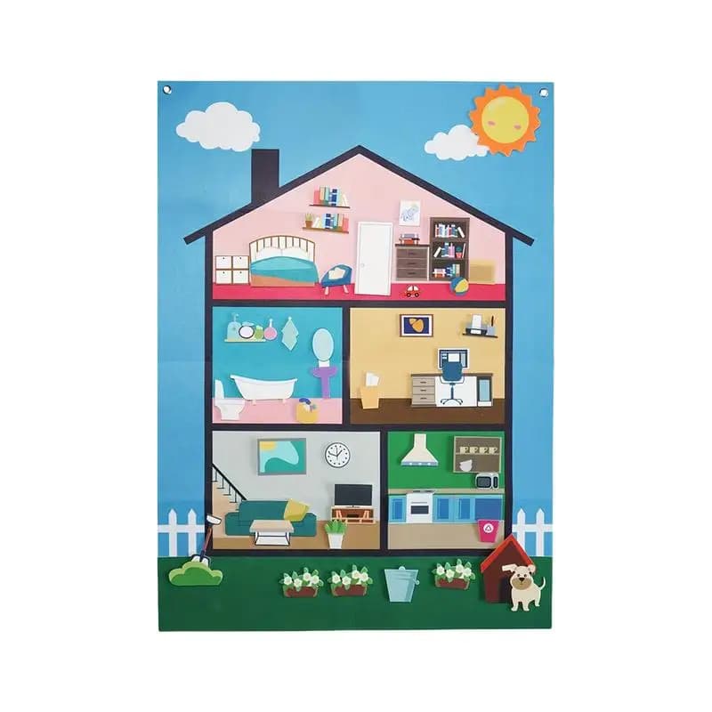 Tavola di fieltro Tavola di fieltro colorata Apprendimento sensoriale Gioco riutilizzabile decorativo interattivo per la scuola materna in classe