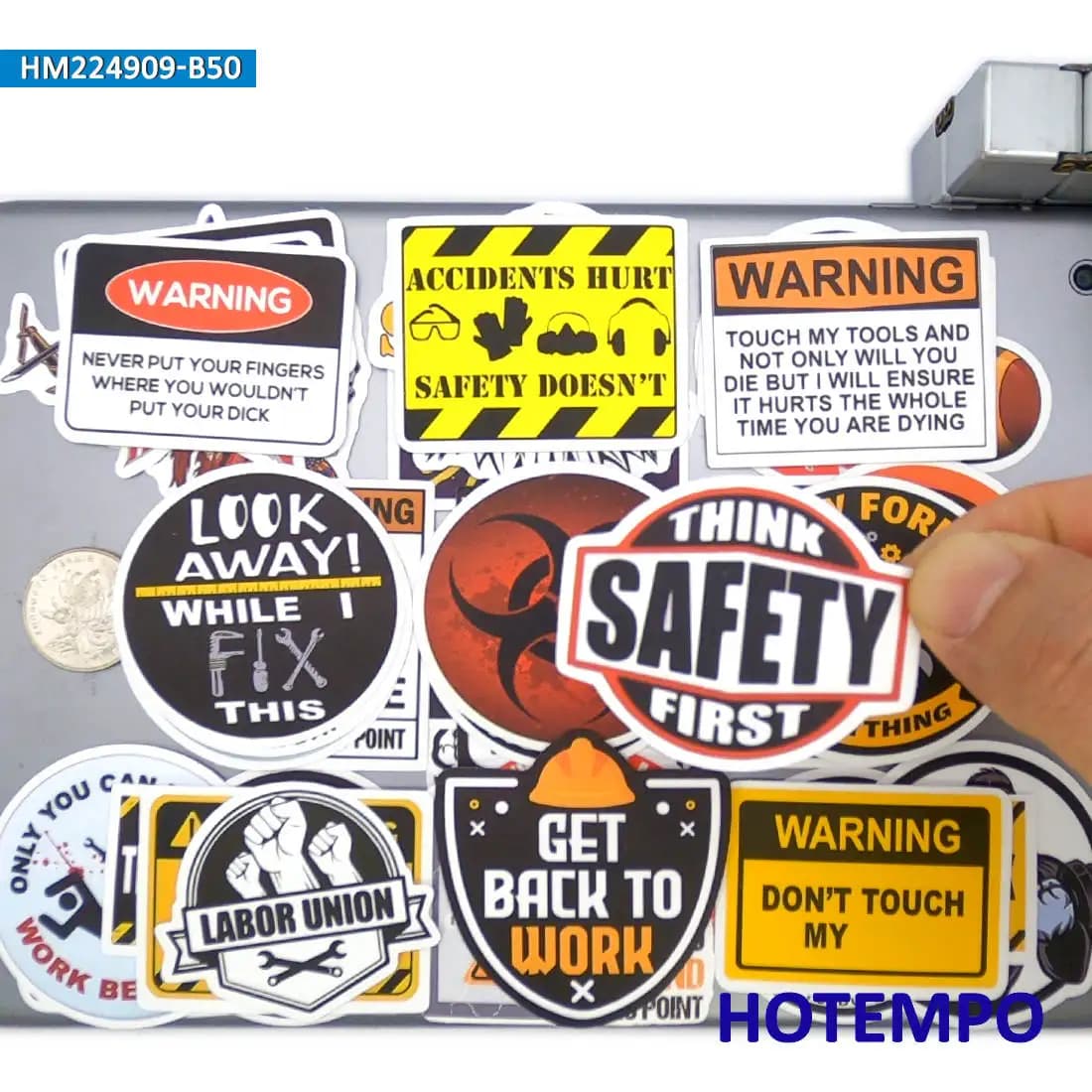 20/30/50 pieces, Safety Advice Wall decals, Caution danger, Warning signals, Helmets Decalcomanie, for cars, bikes, motorcycles, laptops, phone, luggage, guitar, Wall decals