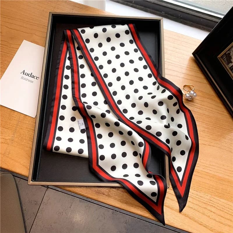 Women's Luxury Silk Scarf Animal Horse Print Slim Scarf Bag Strap for Hair Scarves Ribbon Neck Handkerchief
