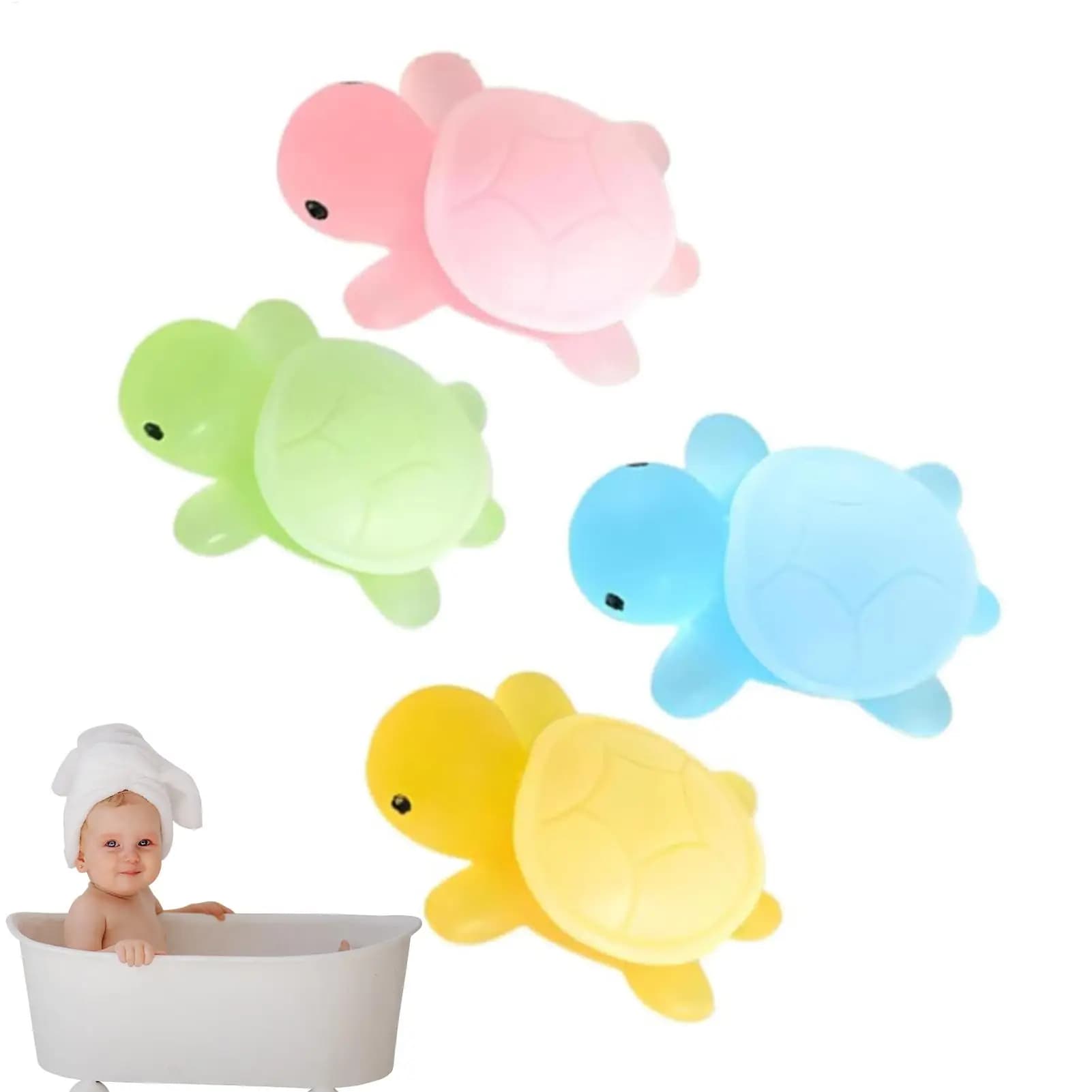 4 pcs Hand-made baby soap Turtle-shaped scented soap Cute creative Detergent moisturizing cleanser Detergent delicate natural wash for the body