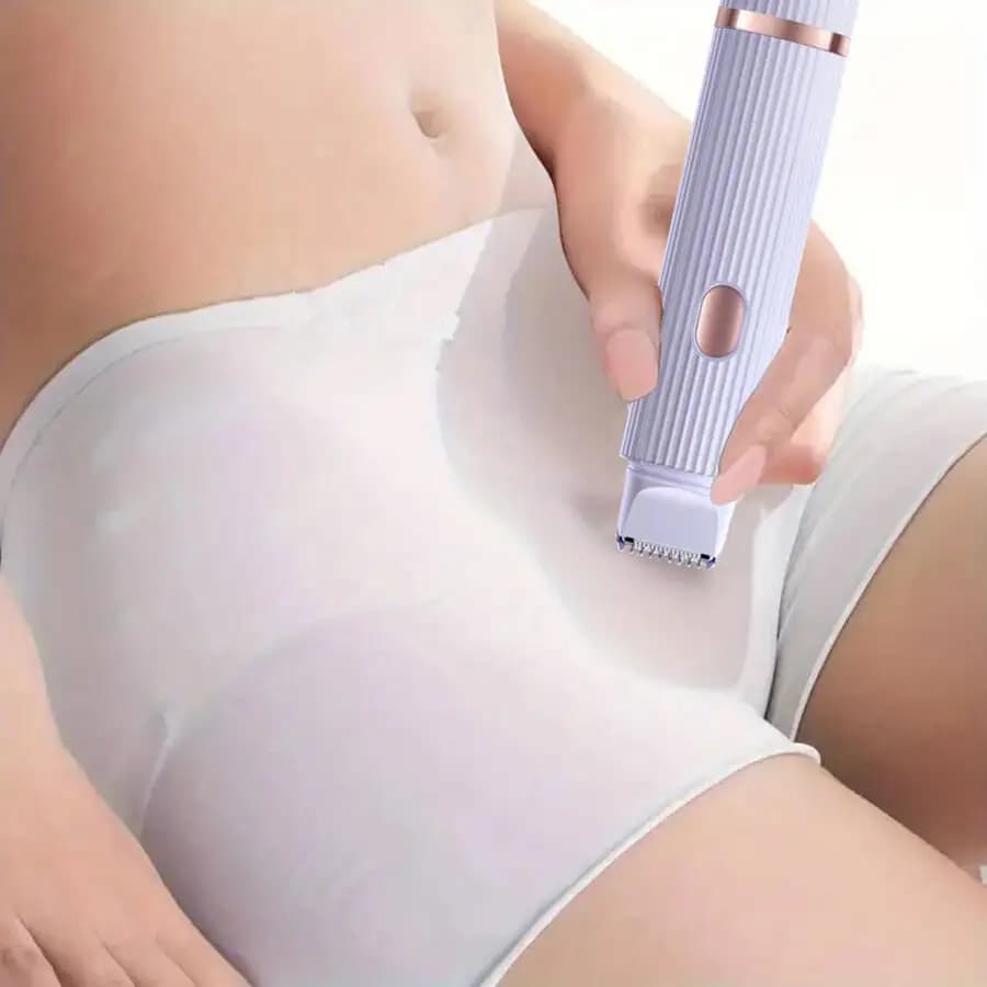 Rasoio elettrico da donna due in uno: adatto per sopracciglia, viso, gambe e ascelle, depilatore portatile umido e secco