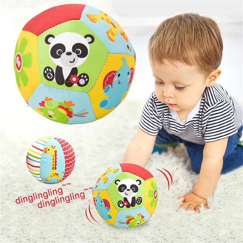 Palline a sonaglio in tessuto morbido 0 12 mesi Giocattoli per bambini Montessori Giochi di sviluppo sensoriale per bambini Sonagli educativi Palla da presa per neonati
