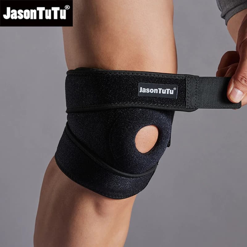 1 pz micro-elastico regolabile ginocchiera supporto articolare traspirante sport ginocchiera guardia con protezione rotula per legame menisco