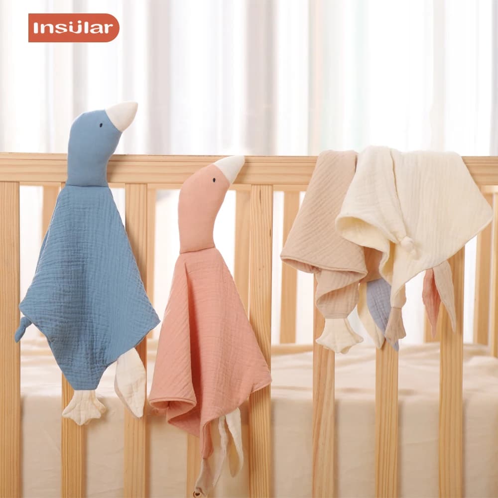 Insular Baby Succhietto Placare Asciugamano Bavaglino Morbido Animale Uca Bambola Massaggiagengive Neonati Comfort Dormire Allattamento Coccole Coperta Giocattoli