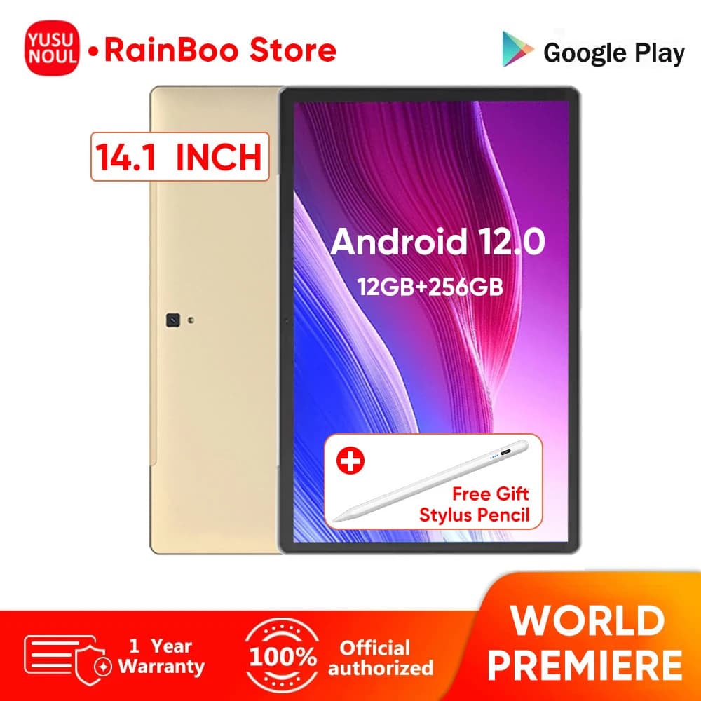 Firmware globale Tablet PC con schermo grande da 14,1 pollici 12+256 GB Google Market GPS Telefonata 5G WiFi Tablet Планшет Google tab 14"