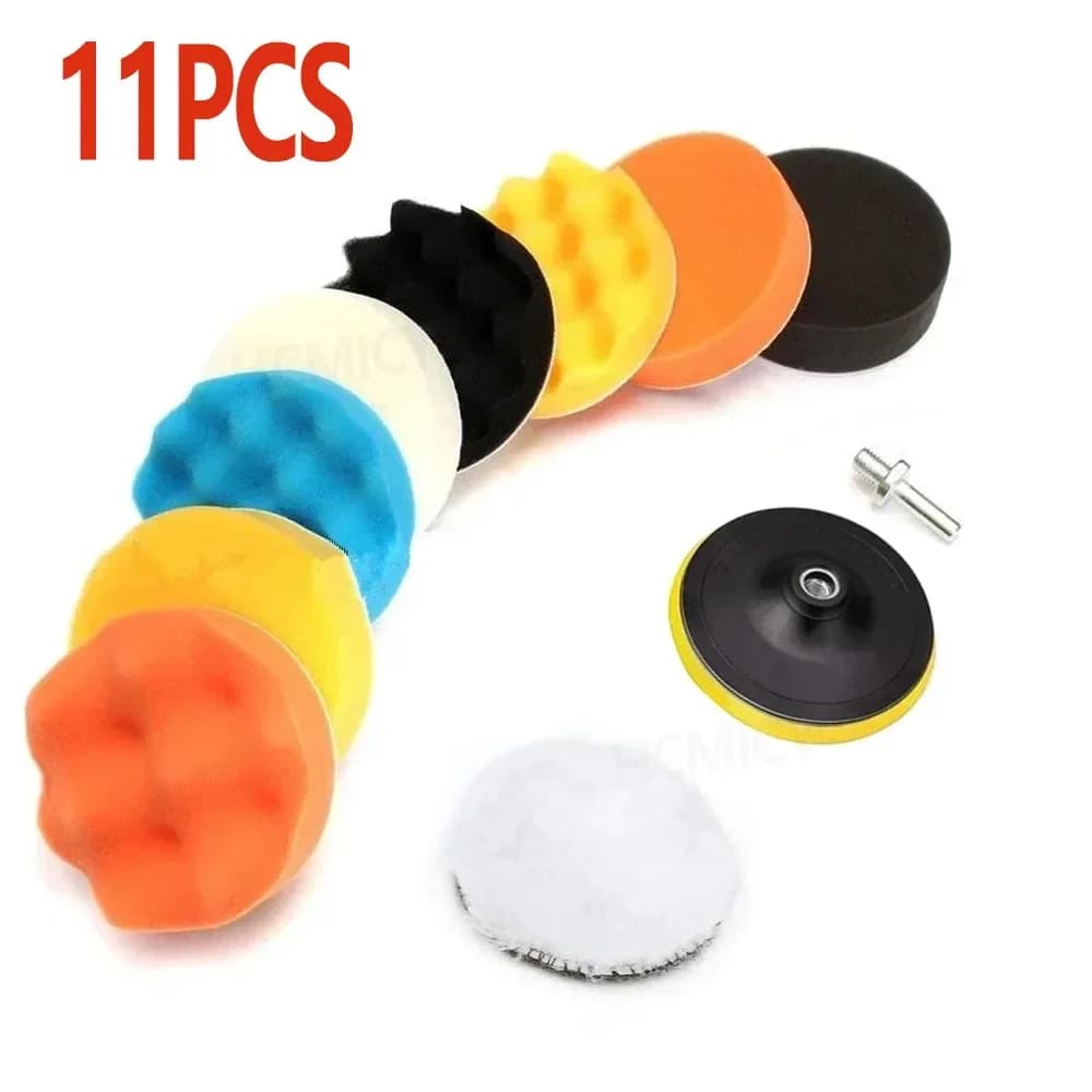 SEAMETAL Kit di tamponi in spugna per lucidatura per auto da 3/4/5 pollici Kit tampone in schiuma per lucidatura tamponi in cera per auto moto rimuove graffi