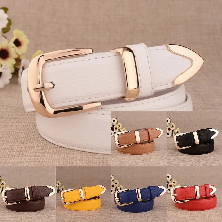 Women's Pants Leather Belt Trends White Belt Fashion High Quality Pants Belts Solid Vintage Arrow Buckle Women's Strap LB2146-