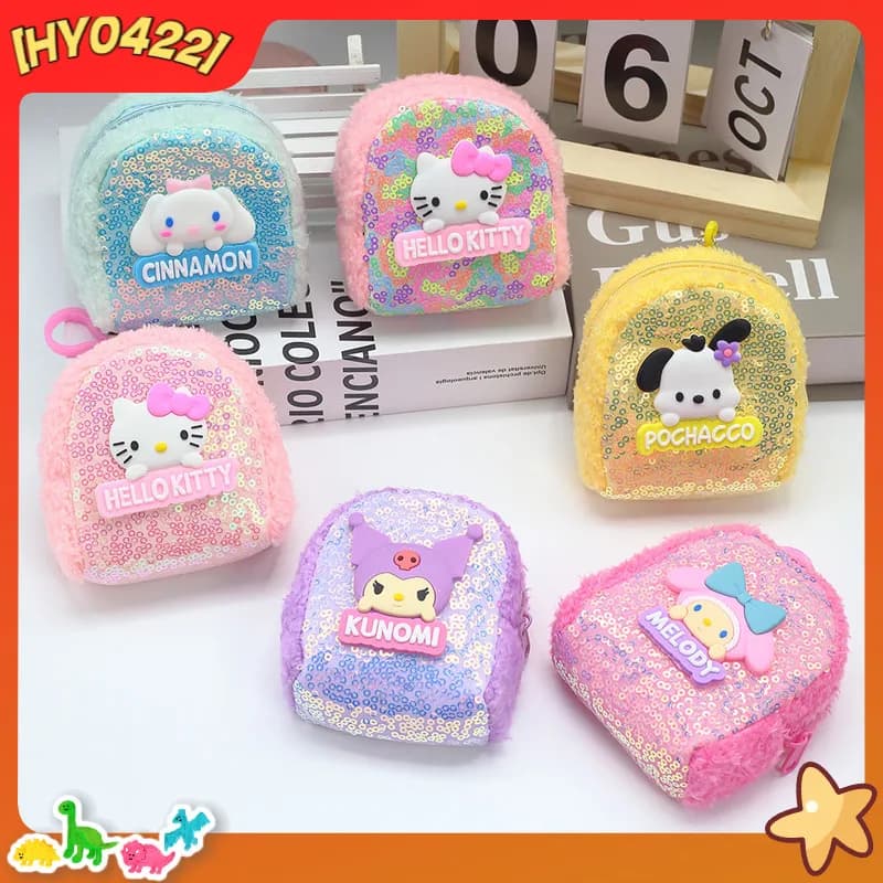 New Glitterato Colored Kuromi Bag, Mini Cartoon Bag for Children, Keyring, Pendant, Cartoon Case