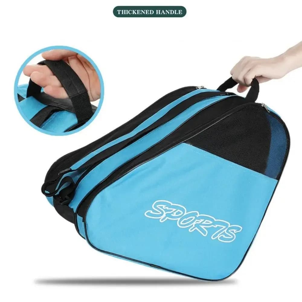 Borsa per pattini a rotelle portatile Borsa per riporre pattini di grande capacità Borsa per pattinaggio su ghiaccio Borsa per scarpe da pattinaggio Borsa per pattini in linea per bambini traspirante
