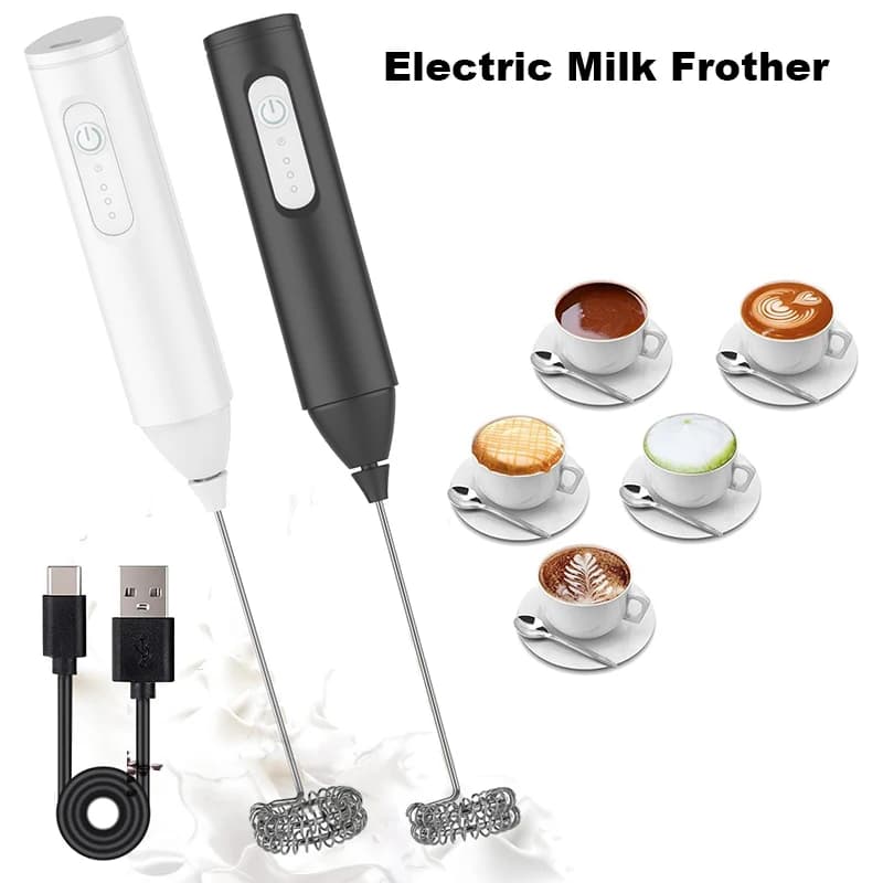 Electric wireless rack, mini USB blender 3 speed portable milk foam for coffee, whip for cappuccino foam