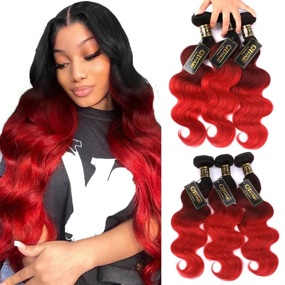 Body Wave Human Hair Band Shadows 1B / Red 12A Human Hair Band bordeaux Bundless Untreated Virgin Hair Band Body Wave