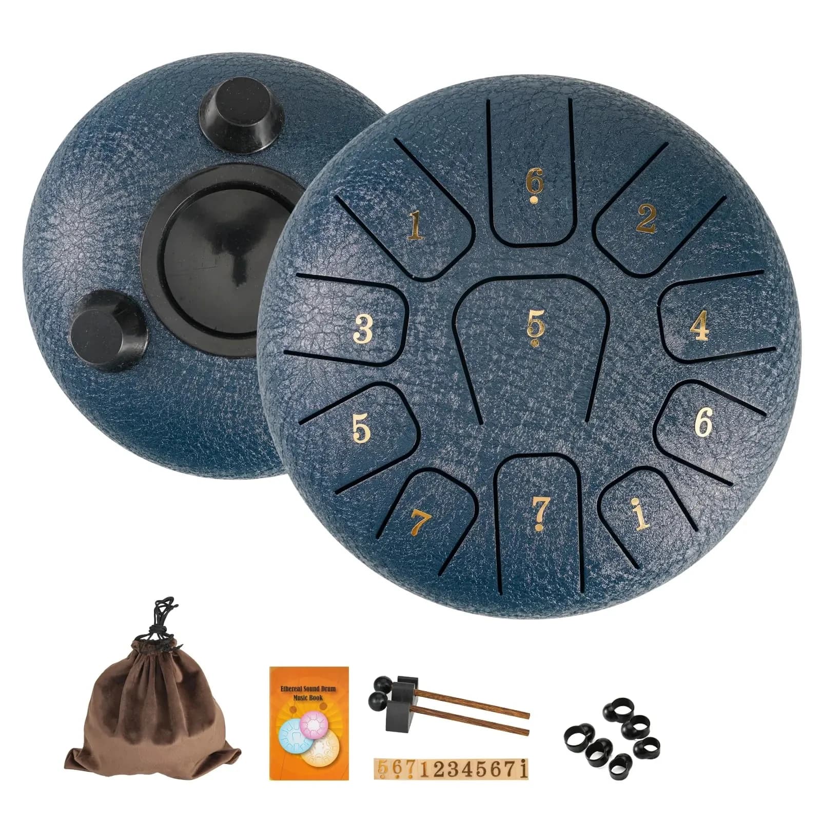 Set regalo per batteria con linguetta in acciaio Miwayer da 6 pollici | Strumento di guarigione del suono da 11 note con kit di sintonizzazione | Strumento per alleviare lo yoga/meditazione/ansia