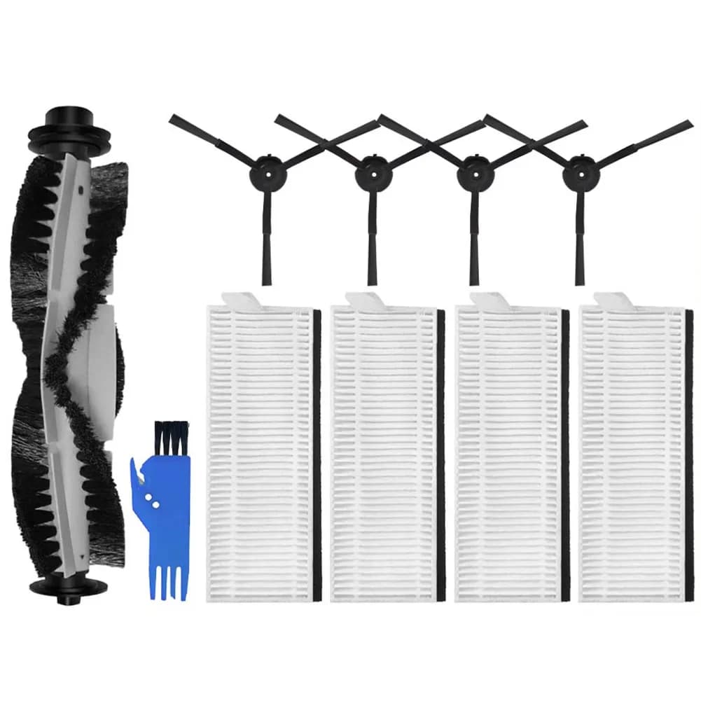 Replacement Parts Kit Includes 4 Side Brushes 1 Roller Brush 4 Filters Compatible For Vactidy For Nimble For T6 Robot Vacuum