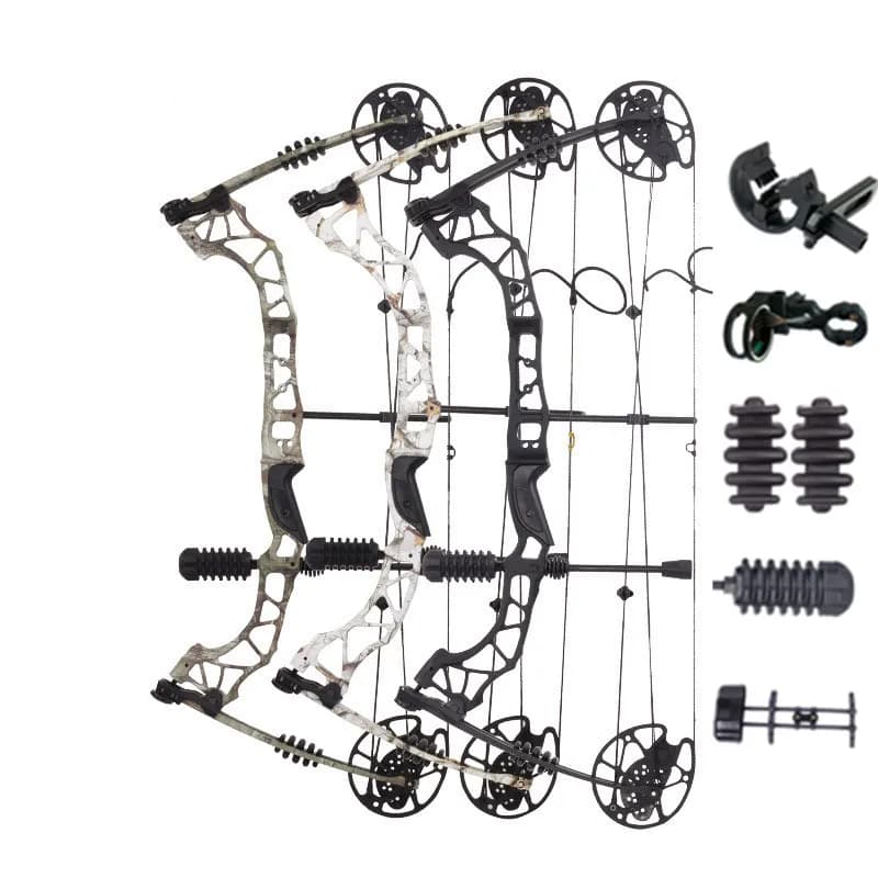 Kit Arco Compound 3 Colori per Mano Destra 30-70 libbre 329 fps Tiro con l'Arco Caccia Tiro al Bersaglio Let-off 80%