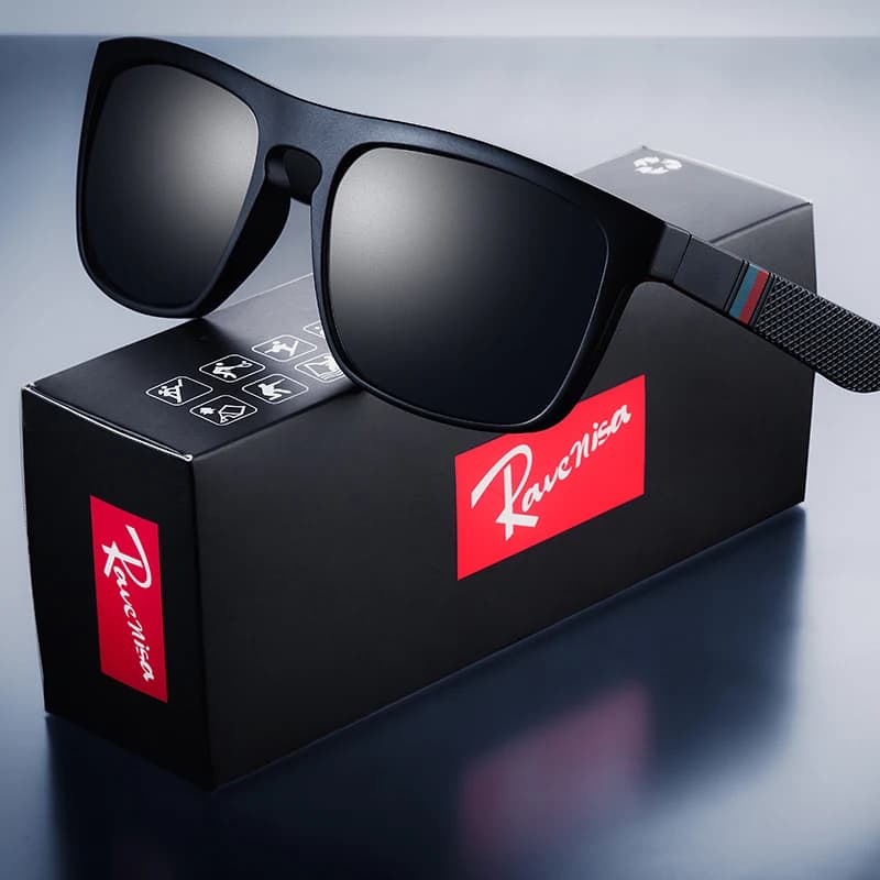 Men's and Women's Fashion Square Polarized Sunglasses, Retro, UV400 Protection