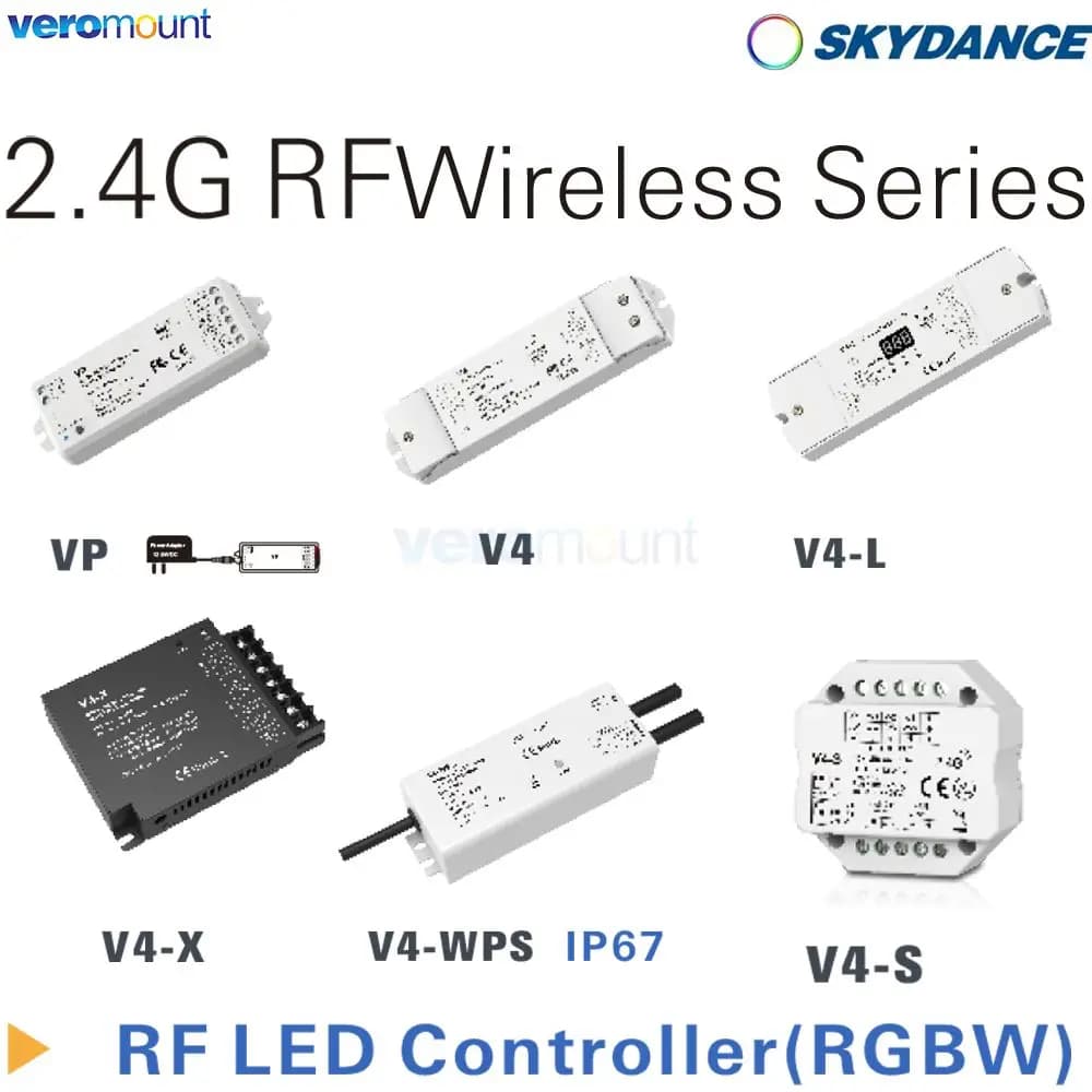 Skydance V4 VP V4-L V4-X V4-T V4-W V4-K V4-S V4-D 4CH DC 5V 12V 24V Tensione costante 2.4G RF Controller remoto per strisce LED RGBW