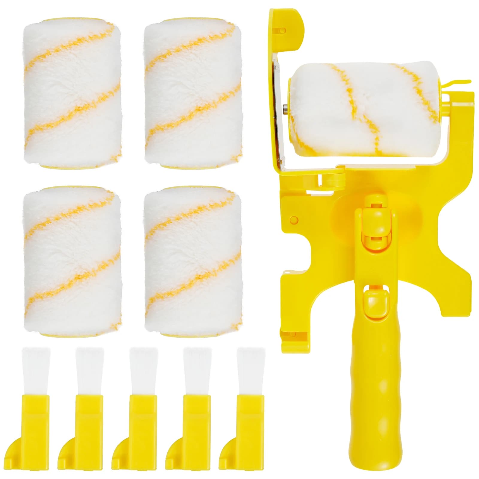Paint roller set Foam paint roller with handle High density foam paint rollers Portable paint brush for door window ceiling