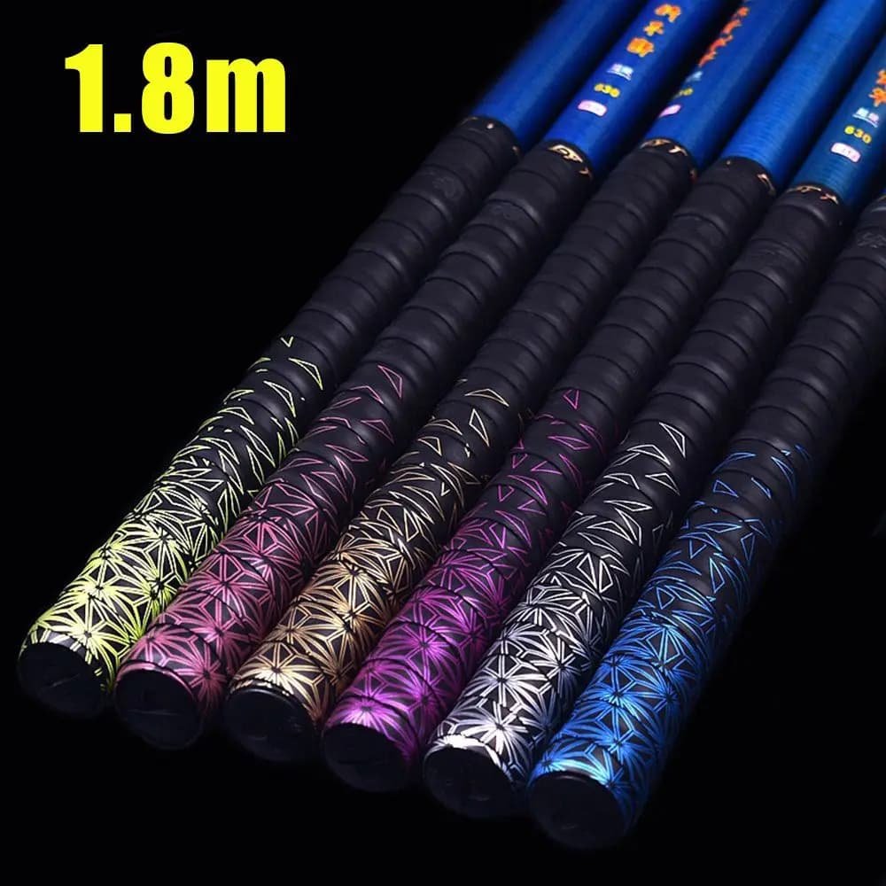 1.8m Design della chiglia per Mazze da baseball da badminton Tennis Squash Racchetta Sudore Assorbato Fascia antiscivolo Canna da pesca Fascia antisudore Grip Tape