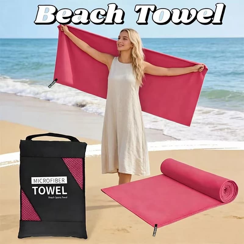 Beach Towel Quick Dry Super Absorbent High Quality Towel Portable Bag Gym Beach Yoga Camping Hiking Travel Sports Daily