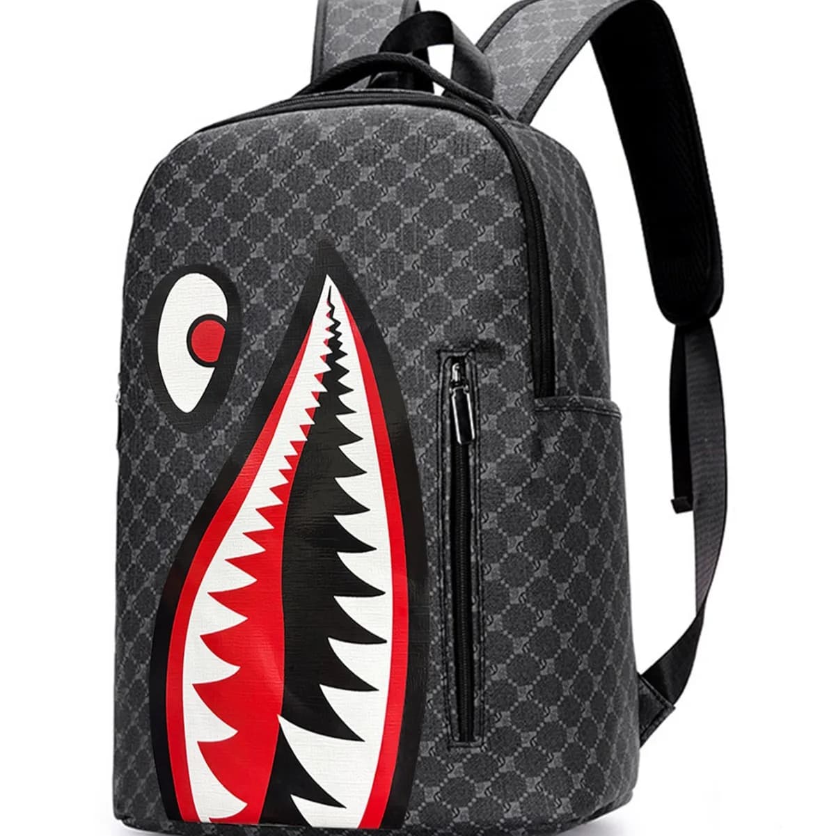 Shark inspired men's backpack: large capacity casual business backpack, stylish college scholarship for campus