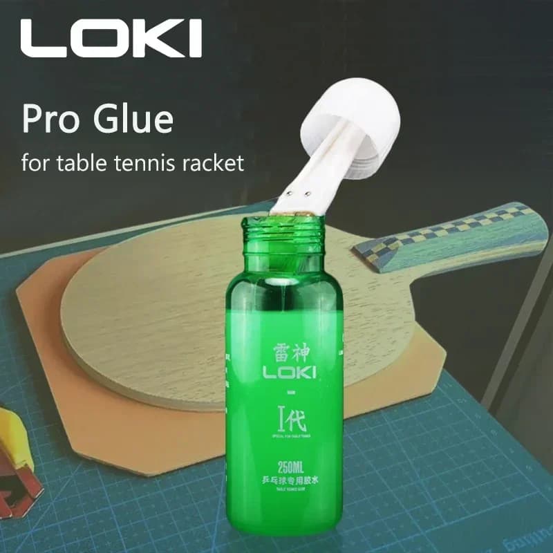 LOKI 250ml potenziatore professionale per tennis da tavolo con pennello adesivo in gomma organica per ping pong, potenziatore di adesione