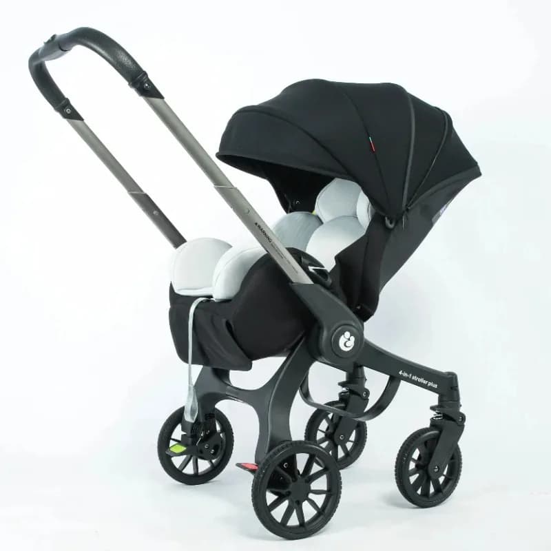 Passeggino Multifunzione 4-in-1, Sistema da Viaggio Leggero e Pieghevole, Carrozzina Reversibile con Seduta Alta e Seggiolino Auto per Neonati