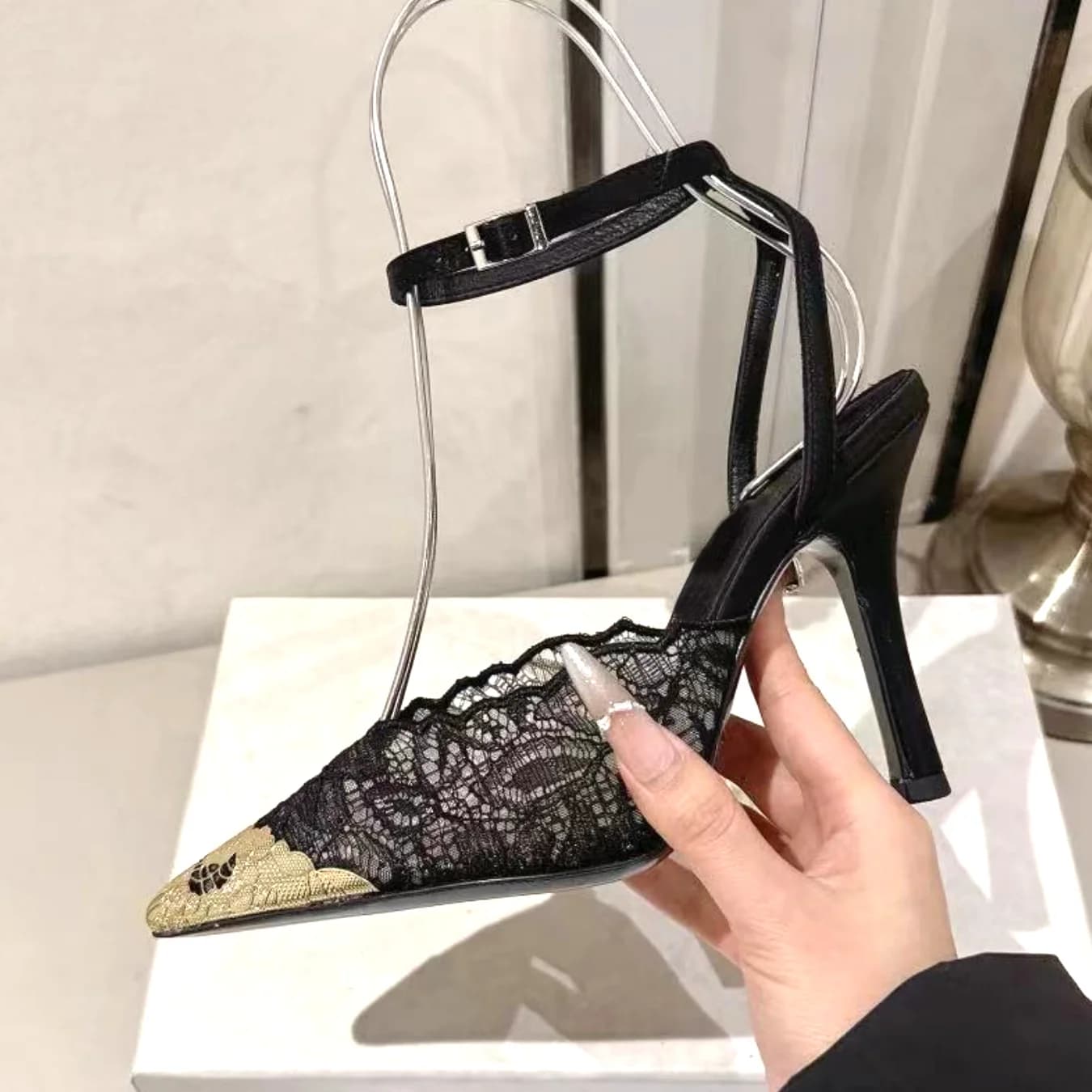 Women's Summer Sandals 2026 Brand New Trendy with Polished and Sexy Open Toe, High Quality Spilling Heels with Sequins, High Heel slippers