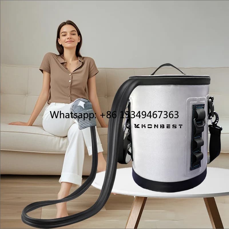Macchina portatile per terapia dell'acqua ghiacciata con telecomando e ginocchiera regolabile per post-chirurgia e recupero sportivo